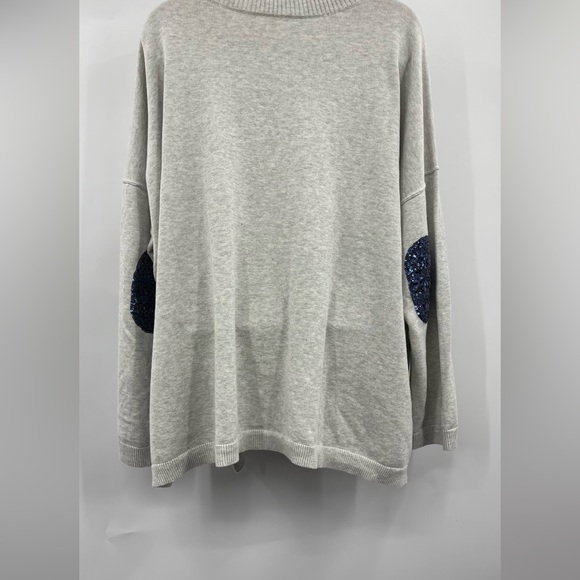 Lisa Todd Blue Sequin Elbow Patch Gray
Cotton Sweater - Picture 3 of 6